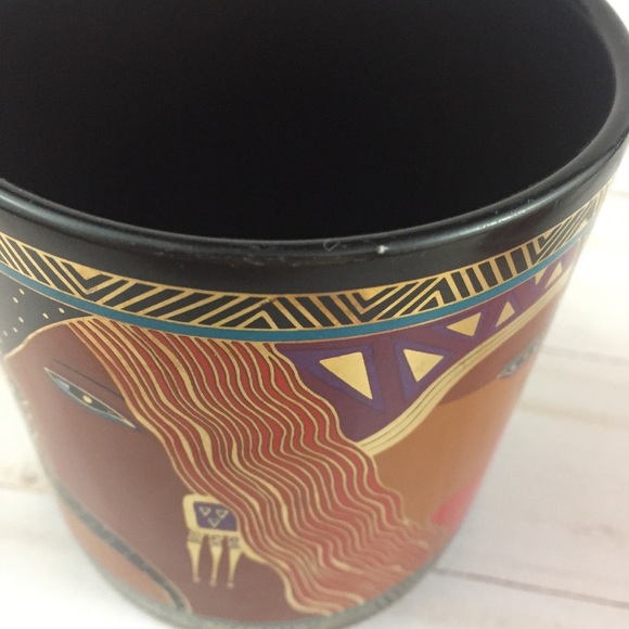 2 VTG Laurel Burch Coffee Mugs 1988 Ancient Ancestors Rainbow Cat Cousins Japan - Picture 8 of 8